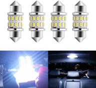 enhance your automotive lighting with everbrightt 4-pack cool white 31mm 3014 24smd led festoon light lamp logo