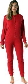 img 3 attached to 🔥 Women's Thermal Henley Onesie Union Suit - #FollowMe for Optimal Comfort