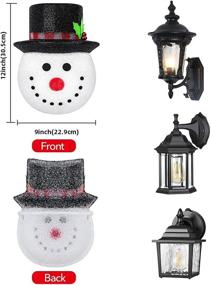 img 3 attached to Set of 2 Christmas Porch Light Covers - Outdoor Snowman Decorations for Christmas, Holiday Parties, Plastic Snowman Lamp Post Cover - Enhance Your Holiday Décor and Gift Giving! (Snowman)