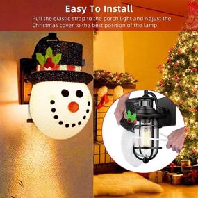 img 2 attached to Set of 2 Christmas Porch Light Covers - Outdoor Snowman Decorations for Christmas, Holiday Parties, Plastic Snowman Lamp Post Cover - Enhance Your Holiday Décor and Gift Giving! (Snowman)