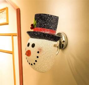 img 1 attached to Set of 2 Christmas Porch Light Covers - Outdoor Snowman Decorations for Christmas, Holiday Parties, Plastic Snowman Lamp Post Cover - Enhance Your Holiday Décor and Gift Giving! (Snowman)