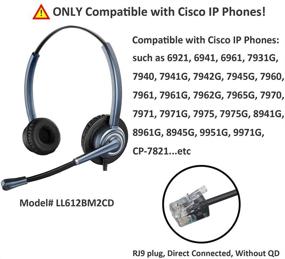 img 3 attached to Oppetec Telephone Headset Rj9 Office Headset Landline IP Phone Headset Compatibel With Cisco CP-7821 8941G 7962G 7940 6921 Etc