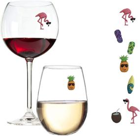 img 4 attached to 🍷 Flamingo Beach Wine Glass Charms" - Enhancing SEO: Revitalize your Drinkware with Flamingo Beach Wine Glass Charms