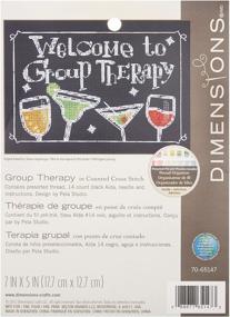 img 2 attached to Enhance Your Well-being with DIMENSIONS Group Therapy 🧵 Counted Cross Stitch Kit: Mini Cross Stitch, 5” x 7”