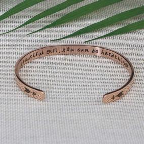 img 3 attached to Stunning Rose Gold Best Friend Bracelet: Perfect Friendship Gift 🌹 for Women, Girls, Daughters - Inspirational BFF Cuff - Exquisite Jewelry