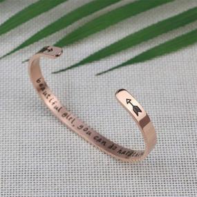 img 2 attached to Stunning Rose Gold Best Friend Bracelet: Perfect Friendship Gift 🌹 for Women, Girls, Daughters - Inspirational BFF Cuff - Exquisite Jewelry