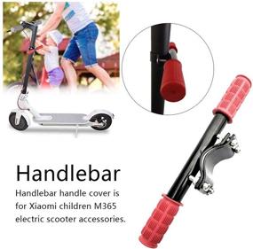 img 3 attached to Adjustable Child Handrail for Electric Scooter - Red, 🛴 Length 9.04inch, Ideal Kids Handle Grip Bar Accessory for Electric Skateboard