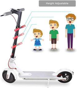 img 1 attached to Adjustable Child Handrail for Electric Scooter - Red, 🛴 Length 9.04inch, Ideal Kids Handle Grip Bar Accessory for Electric Skateboard