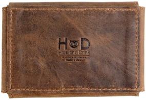 img 3 attached to Handmade Leather Razor Case Wallet for Shaving Accessories 🔪 & Personal Care Essentials in Bourbon Brown by Hide & Drink