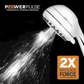 img 2 attached to 🚿 Waterpik High Pressure Powerpulse Massage Hand Held Shower Head, 2.5 GPM, Chrome, Detachable with 7 Spray Settings and 5' Hose, XRO-763