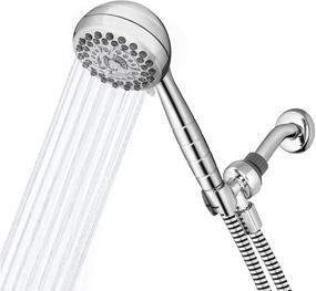 img 4 attached to 🚿 Waterpik High Pressure Powerpulse Massage Hand Held Shower Head, 2.5 GPM, Chrome, Detachable with 7 Spray Settings and 5' Hose, XRO-763