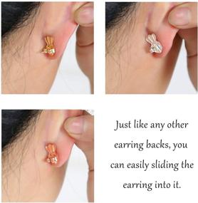 img 1 attached to Earring Adjustable Hypoallergenic Instant Earrings，Secure Beading & Jewelry Making