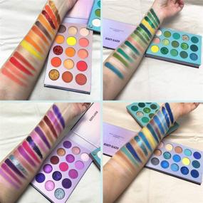 img 3 attached to 🎨 Highly Pigmented 60-Color Eyeshadow Palette Set: Glitter, Metallic, Matte, Shimmer - Easy to Blend, Natural Ultra Eye Shadows in 4-in-1 Color Board Makeup Palette