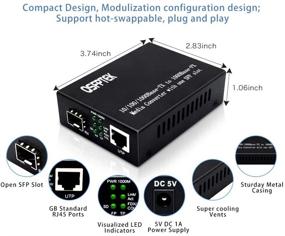 img 3 attached to 🔌 QSFPTEK Gigabit Media Converter: Ethernet to Fiber SFP with RJ45 to 1000Base-X Fiber Connection, Dual SC Fiber Support