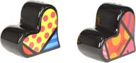 romero britto heart salt & ❤️ pepper shakers - adorable salt & pepper shakers logo