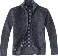 stylish and cozy: gioberti boys' knitted cardigan sweater brushed clothing logo