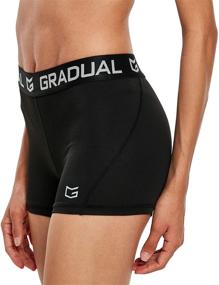 img 3 attached to Women's Spandex Compression Volleyball Shorts - 3" /7" Workout Pro Shorts for Gradual Compression