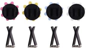 img 2 attached to 🌈 MINI-FACTORY Car Interior Decoration, Adorable Colorful Bow, Rainbow, Flowers Car Charm Air Vent Accessories - Ideal for Girls &amp; Women (Daisies - Set of 4)