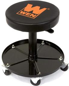 img 4 attached to 🪑 WEN 73012T Pneumatic Rolling Mechanic Stool with 300 lb Capacity