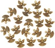 ✨ homeford small angel metal charms, 3/4-inch, 20-count (gold): delicate and dazzling charms for craft and jewelry projects logo