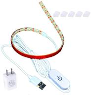 🧵 15-inch led sewing machine light strip kit with touch dimmer, usb power supply, 5ft cord, 5 adhesive clips, cold white - fits all sewing machines, enhanced with 3m adhesive tape logo