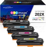 🖨️ набор совместимых тонер-картриджей gpc image для принтеров hp 202x 202a - качественная замена для принтеров laserjet pro mfp m281fdw m254dw m281cdw m281 m281dw m280nw - черный, голубой, пурпурный, желтый (4 штуки) логотип