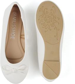 img 1 attached to 👯 Sparkle & Style: MUSSHOE Glitter Ballet Girls' Shoes and Flats for Toddlers
