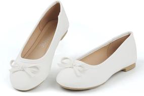 img 4 attached to 👯 Sparkle & Style: MUSSHOE Glitter Ballet Girls' Shoes and Flats for Toddlers