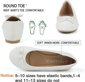 img 2 attached to 👯 Sparkle & Style: MUSSHOE Glitter Ballet Girls' Shoes and Flats for Toddlers