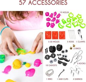 img 2 attached to 🎨 Ultimate 97-in-1 Air Dry Clay Kit for Kids and Adults - 36 Colors of Soft, Non-Toxic Modeling Clay with 57 Molding Accessories and 3-Piece Tool Set