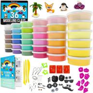 🎨 ultimate 97-in-1 air dry clay kit for kids and adults - 36 colors of soft, non-toxic modeling clay with 57 molding accessories and 3-piece tool set logo