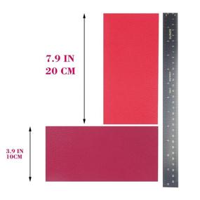 img 2 attached to 🚗 Revamp Your Couches and Cars with Vowcarol Leather Repair Kits: Red Leather Patches Super-Thin Vinyl Repair Kit - 2 PCS