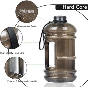 img 1 attached to 💧 75oz Leakproof BPA Free Water Bottle for Daily Hydration - 2.2L Half Gallon Capacity, Odorless Material, Solid Jug for Gym, Fitness, Camping, Hiking, and Outdoor Activities