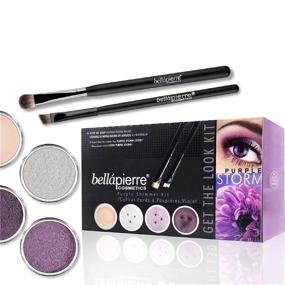 img 1 attached to 🌟 bellapierre Mineral Shimmer Powder- Purple Storm: Get the Look Kit with Makeup Base, Brush Set, and 7 Stunning Looks. Non-Toxic, Paraben-Free, Oil-Free, Cruelty-Free, and Long-Lasting Formulas
