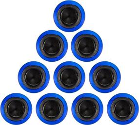 img 2 attached to 🎮 Enhance Your Xbox Gaming Experience with eXtremeRate 10 pcs Rubberized Chrome Thumbsticks and Buttons Replacement Parts for Xbox One Controllers (Blue)