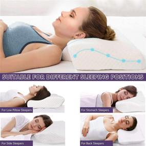img 1 attached to 🌡️ Webetop Memory Foam Cervical Neck Gel Pillow: Cooling Support for Side, Back, Stomach Sleepers with Washable Cover