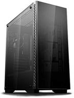 deepcool matrexx 50 mid-tower case: tempered glass panels, psu shroud & rear fan included logo