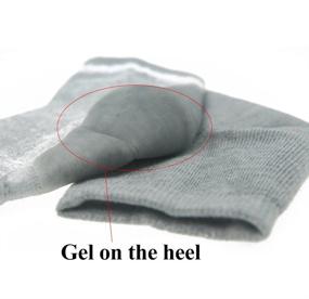 img 2 attached to Makhry Moisturizing Silicone Gel Heel Socks: Soothe Dry, Cracked Skin for Comfortable Day and Night Care - (2 Pairs)