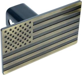 img 3 attached to MULL American USA Flag Metal Extra Heavy Duty Hitch Cover (Fits 2&#34