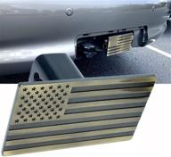 mull american usa flag metal extra heavy duty hitch cover (fits 2&#34 logo