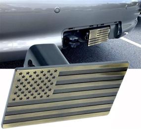 img 4 attached to MULL American USA Flag Metal Extra Heavy Duty Hitch Cover (Fits 2&#34