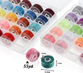 img 2 attached to 🧵 ilauke 50Pcs Pre-Wound Bobbins and Sewing Thread with Case for Singer Brother Janome Babylock Kenmore Machines