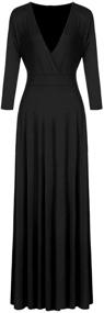 img 3 attached to POSESHE Womens V Neck Sleeve Evening Women's Clothing for Dresses