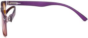 img 2 attached to 👓 Eyekepper Purple Computer Glasses with Orange Lens for Night Use - UV420 Protection Anti Eye Strain Tired Eye Relief Reading Glasses Women, Magnification +2.00