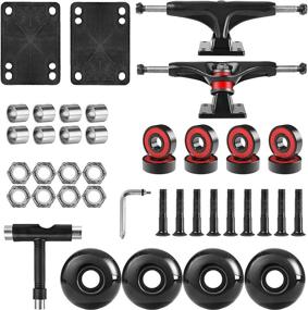 img 3 attached to 🛹 Complete AXDT Skateboard Wheels Set – Includes Trucks, Bearings, Pads, and Hardware – Size Options: 52mm, 60mm, and 70mm