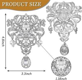 img 3 attached to Rhinestone Brooches Rhinestones Applique Embellishment Sewing