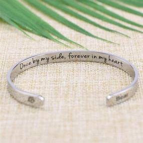 img 1 attached to 🐾 Forever Remembered: Dog Memorial Cuff Bracelet - Engraved Pet's Name - Sympathy Gift for Loss of a Beloved Pet