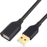 🔌 besgoods 10ft удлинитель usb-кабеля: тип a мужской к женскому usb-кабелю для клавиатуры, мыши, флеш-накопителя - черный логотип