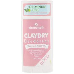 img 2 attached to 🌿 Zion Health ClayDry Bold Sweet Amber Deodorant - 2.8 oz Stick