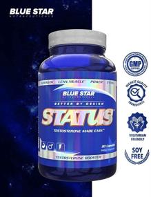 img 1 attached to 💪 Blue Star STATUS Testosterone Booster for Men: Advanced Test Booster and DIM Supplement with KSM 66 Ashwagandha, Naturally Enhance Lean Muscle Growth, Increase Testosterone Levels, and Counteract Estrogen, 90 Capsules